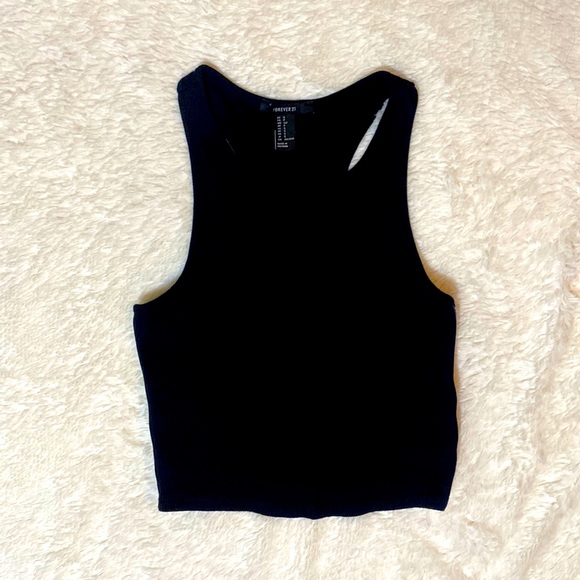 Forever 21 Black tank crop top - Picture 2 of 3